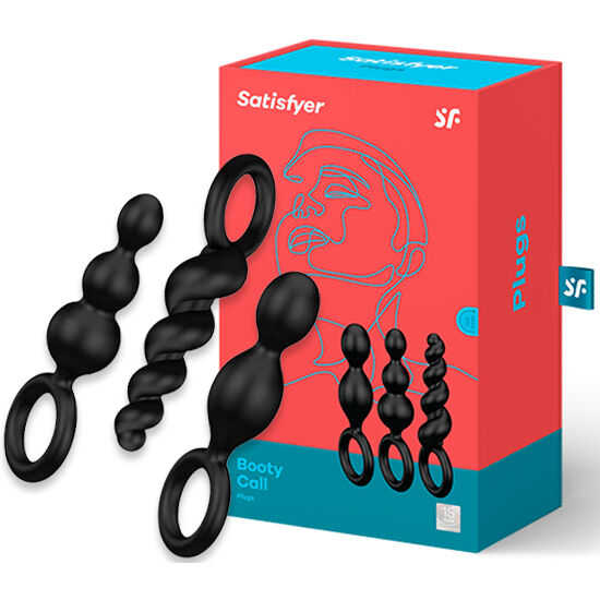 SATISFYER BOOTY CALL PLUGS NEGROS